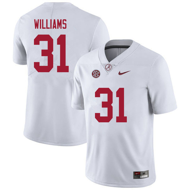 Men #31 Shatarius Williams Alabama White Tide College Football Jerseys Sale-White